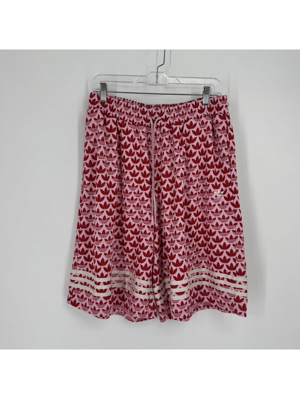 Adidas orginals shorts womens XL pink red lifestyle adicolor 70s bb monogram